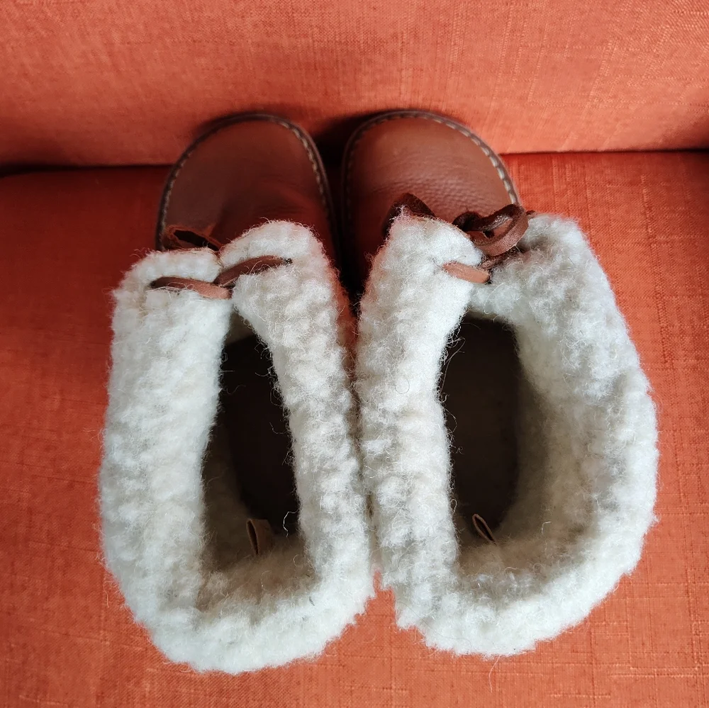 Women’s Brown Shearling-Lined Winter Ankle Boots